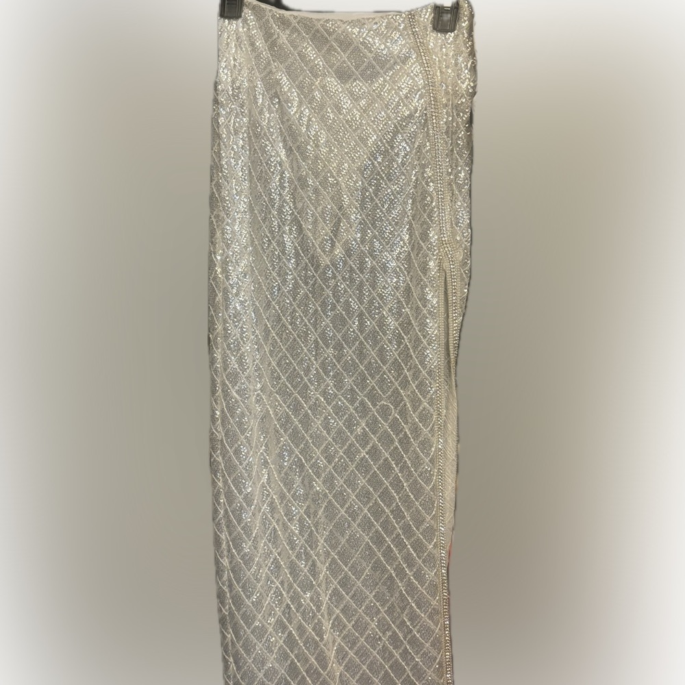 Crystal and sequin skirt